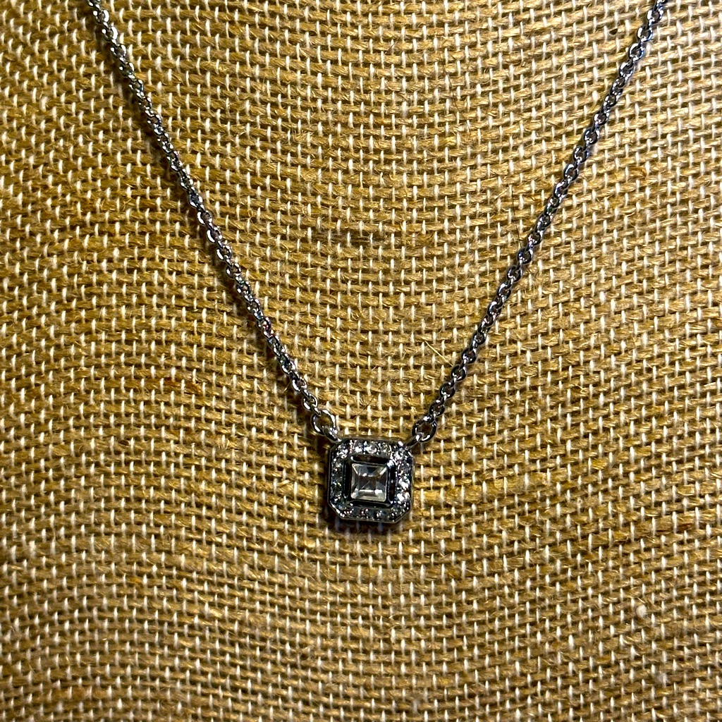 Chloe + Isabel Crystal Square Pendant Necklace